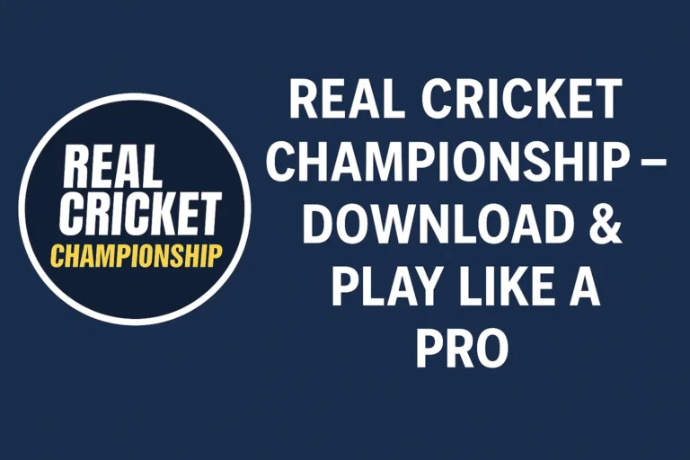 Real Cricket Championship – Download & Play Like a Pro
