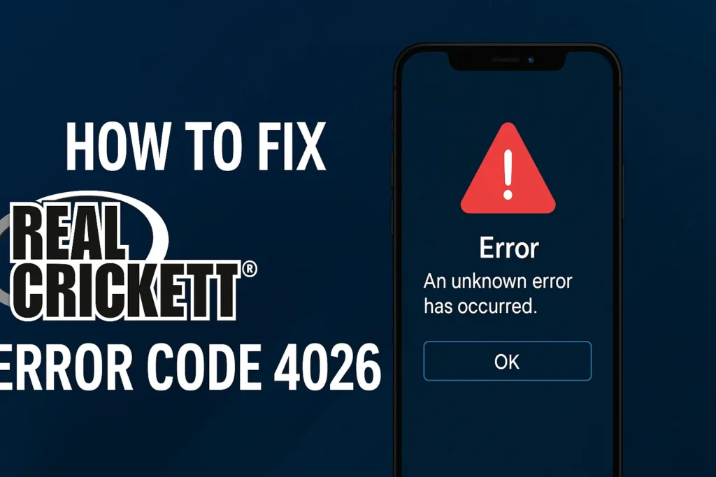 What is Real Cricket Error Code 4026?