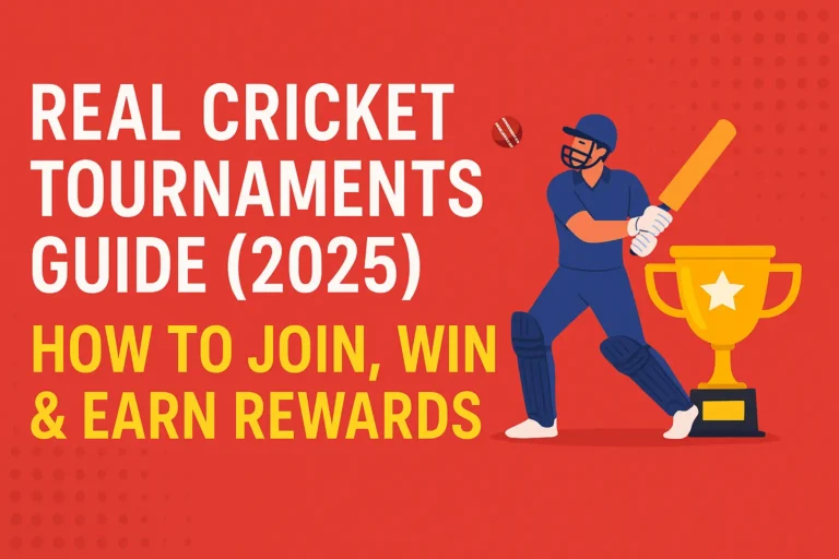 Real Cricket Tournaments Guide (2025): How to Join, Win & Earn Rewards