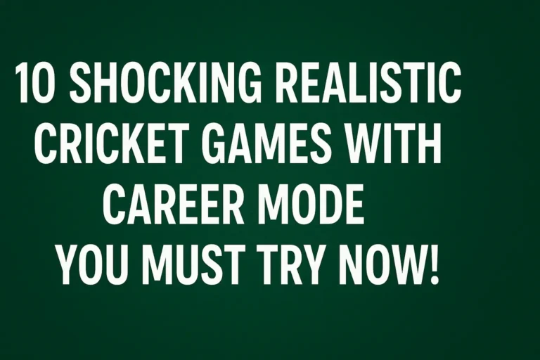 10 Shocking Realistic Cricket Games with Career Mode You Must Try Now!