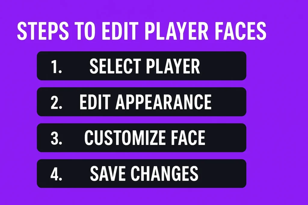 Steps to Edit Player Faces