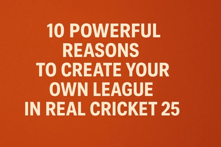10 Powerful Reasons to Create Your Own League in Real Cricket 25