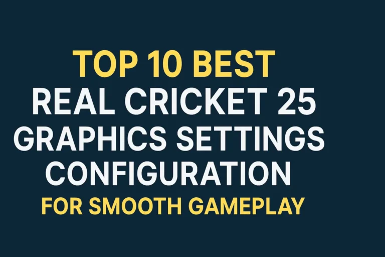 Top 10 Best Real Cricket 25 Graphics Settings Configuration for Smooth Gameplay