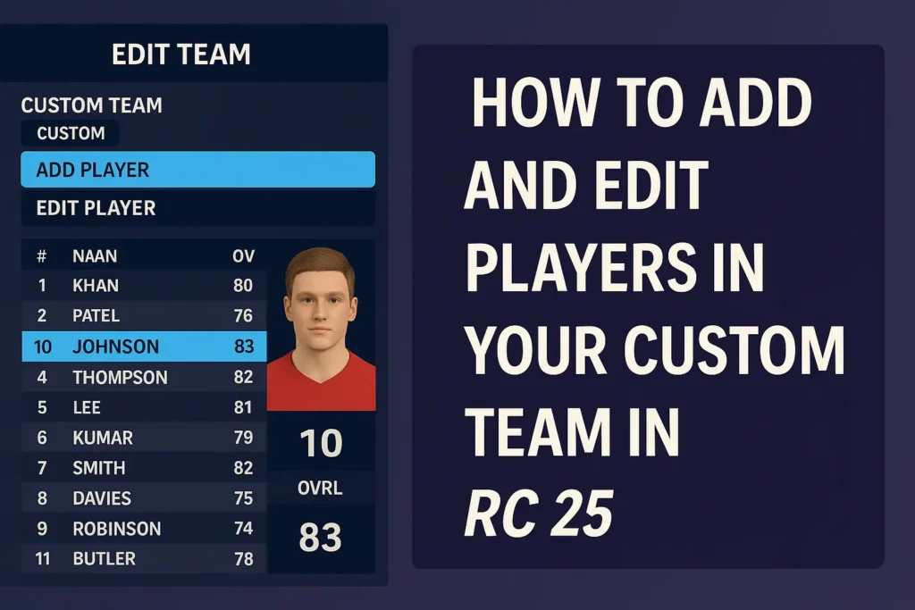 How to Add and Edit Players in Your Custom Team