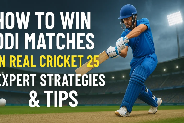 How to Win ODI Matches in Real Cricket 25 – Expert Strategies & Tips