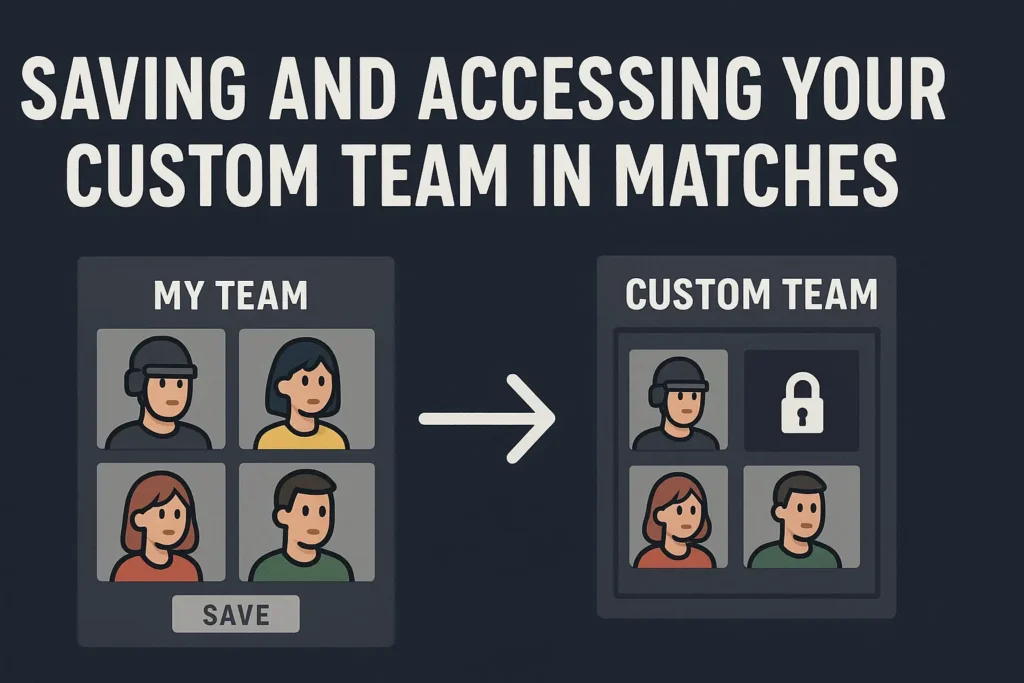 Saving and Accessing Your Custom Team in Matches