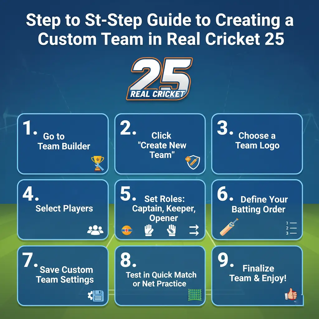 Step-by-Step Guide to Creating a Custom Team In Real Cricket 25