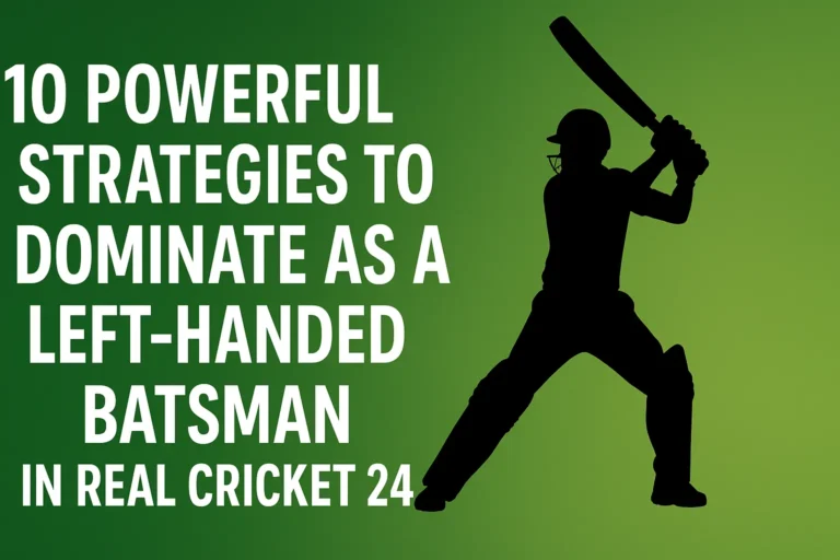 10 Powerful Strategies to Dominate as a Left-Handed Batsman in Real Cricket 24