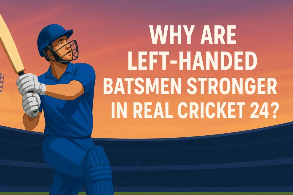 Why are left-handed batsmen stronger in Real Cricket 24?