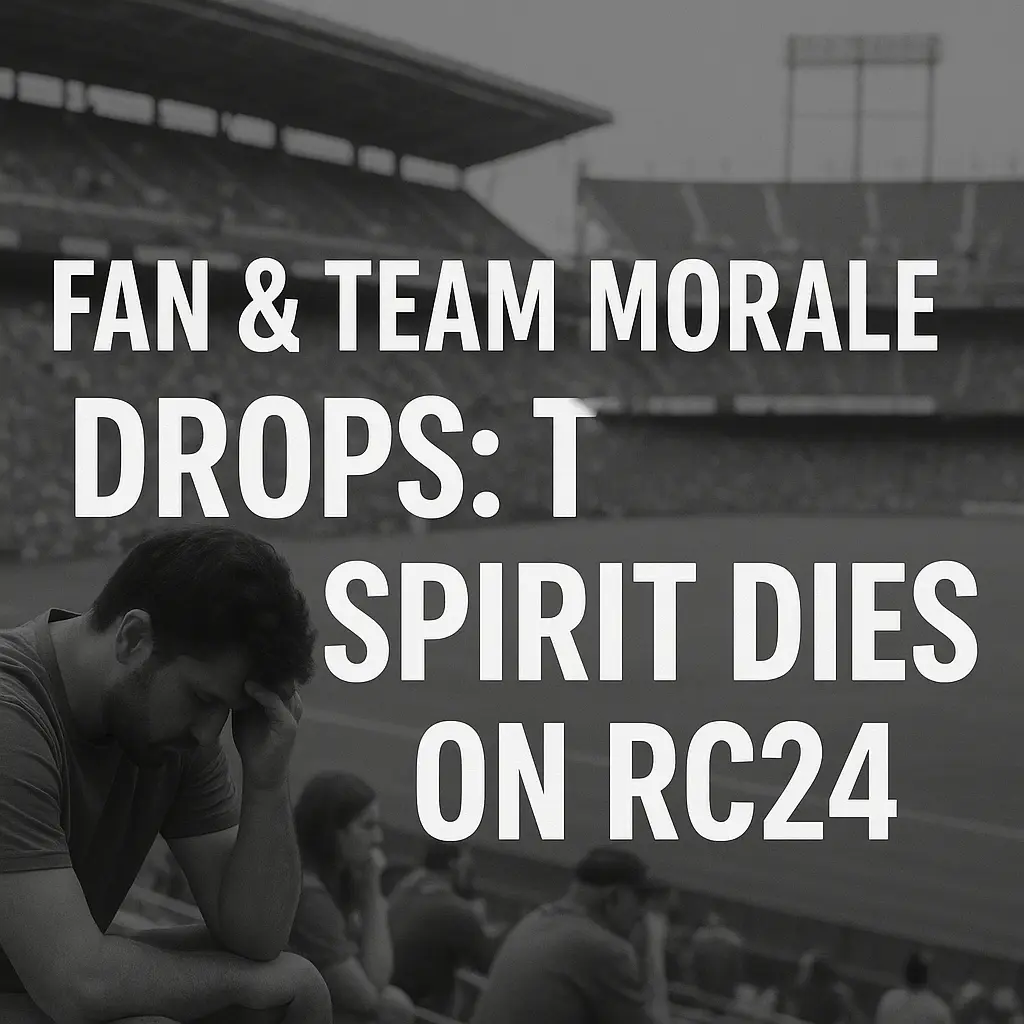 Fan & Team Morale Drops: The Spirit Dies