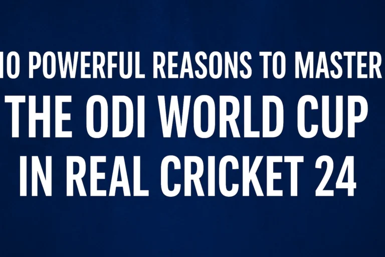 10 Powerful Reasons to Master the ODI World Cup in Real Cricket 24