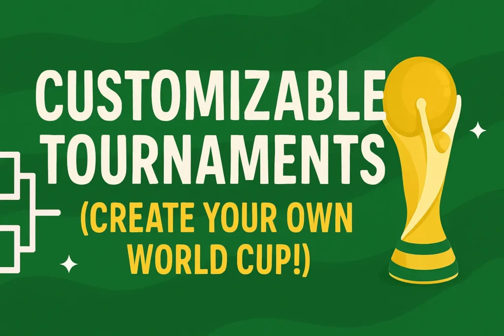 Customizable Tournaments (Create Your Own World Cup!)