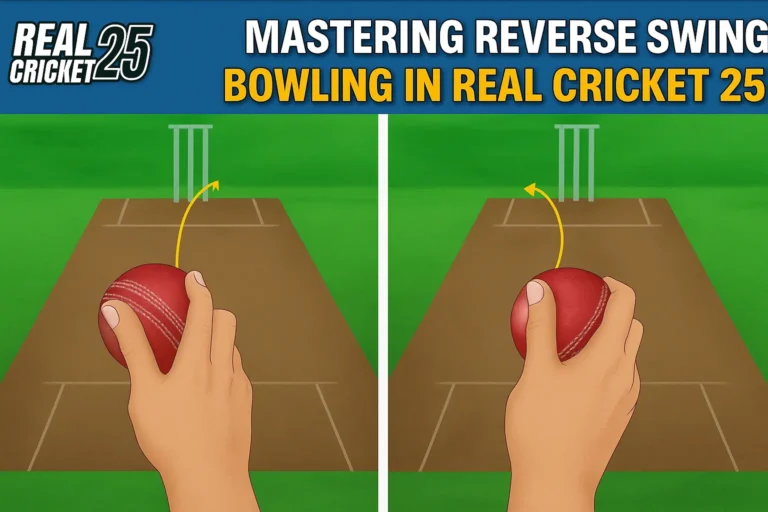 Reverse Swing Bowling in Real Cricket 25