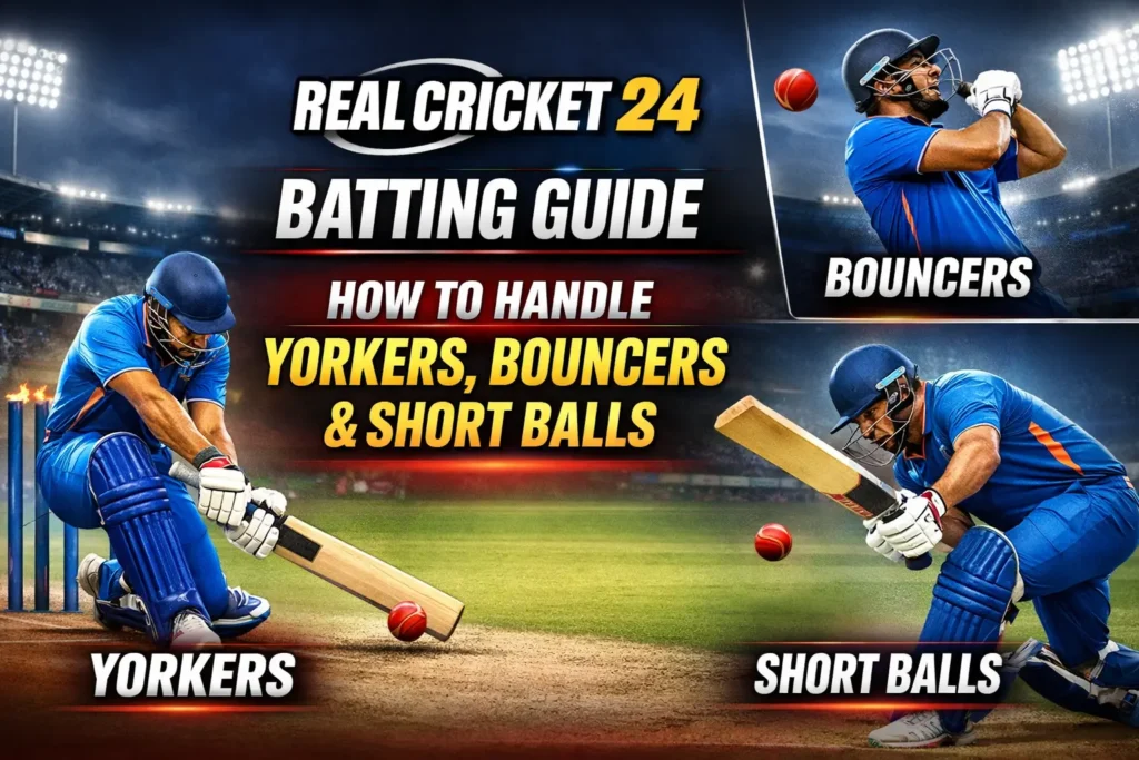 Real Cricket 24 Batting Guide: How to Handle Yorkers, Bouncers & Short Balls