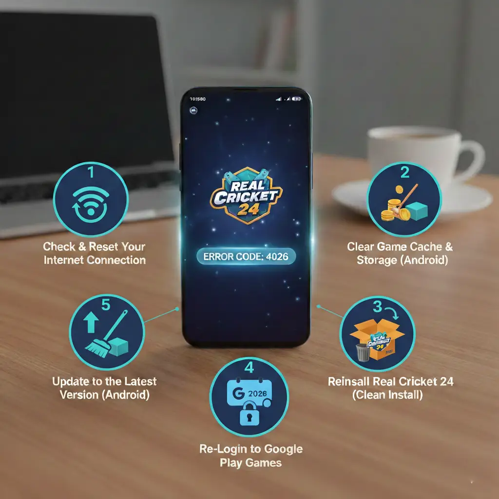 Step-by-Step; How to Fix Real Cricket Error Code 4026