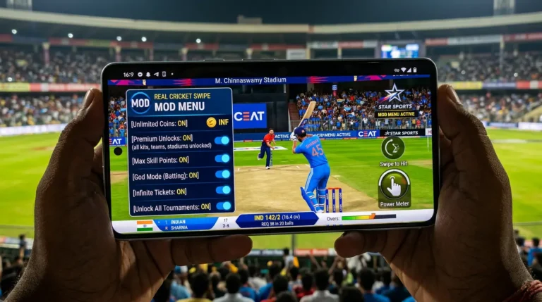 Real Cricket Swipe Mod Menu